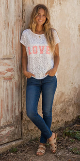 POLERA ITALIANA ANIMAL PRINT BLANCA