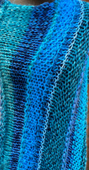 PONCHO TURQUESA TEJIDOS DE KARLA