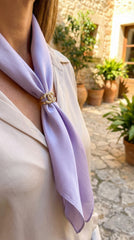PAÑUELO SEDA LAVANDA