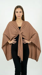 RUANA NUDO CAMEL