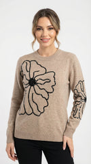 SUÉTER FLOR BEIGE-ARENA