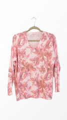 SUETER PINTADO FLORES ROSA