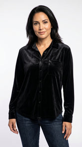 BLUSA VELVET NEGRA