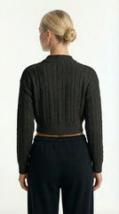 CHALECO TRENZA NEGRO
