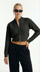 CHALECO TRENZA NEGRO