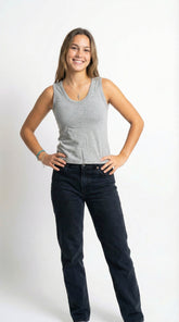 POLERA s/m BASICA GRIS CON SUJETADOR
