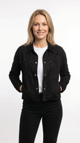 CHAQUETA GAMUZA NEGRA