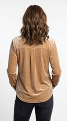 BLUSA VELVET CAMEL