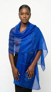 CHAL ORGANZA AZUL