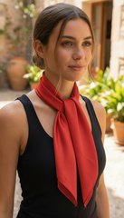 PAÑUELO SEDA ROJO