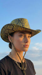 SOMBRERO SERPIENTE AMARILLO