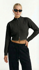 CHALECO TRENZA NEGRO