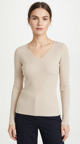 POLERA TEJIDA BASICA BEIGE