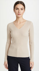 POLERA TEJIDA BASICA BEIGE