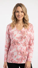 SUETER PINTADO FLORES ROSA