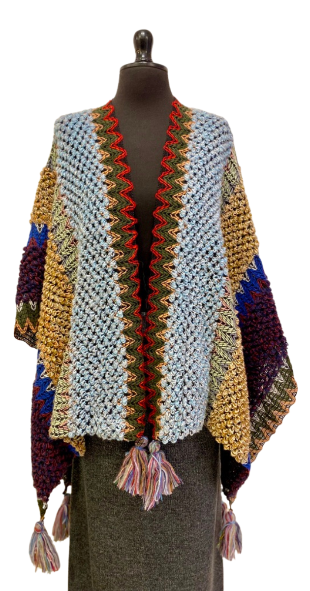 RUANA BOHO CELESTES, BEIGES