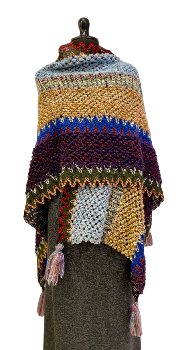 RUANA BOHO CELESTES, BEIGES