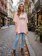 POLERA OVERSIZE ROSA