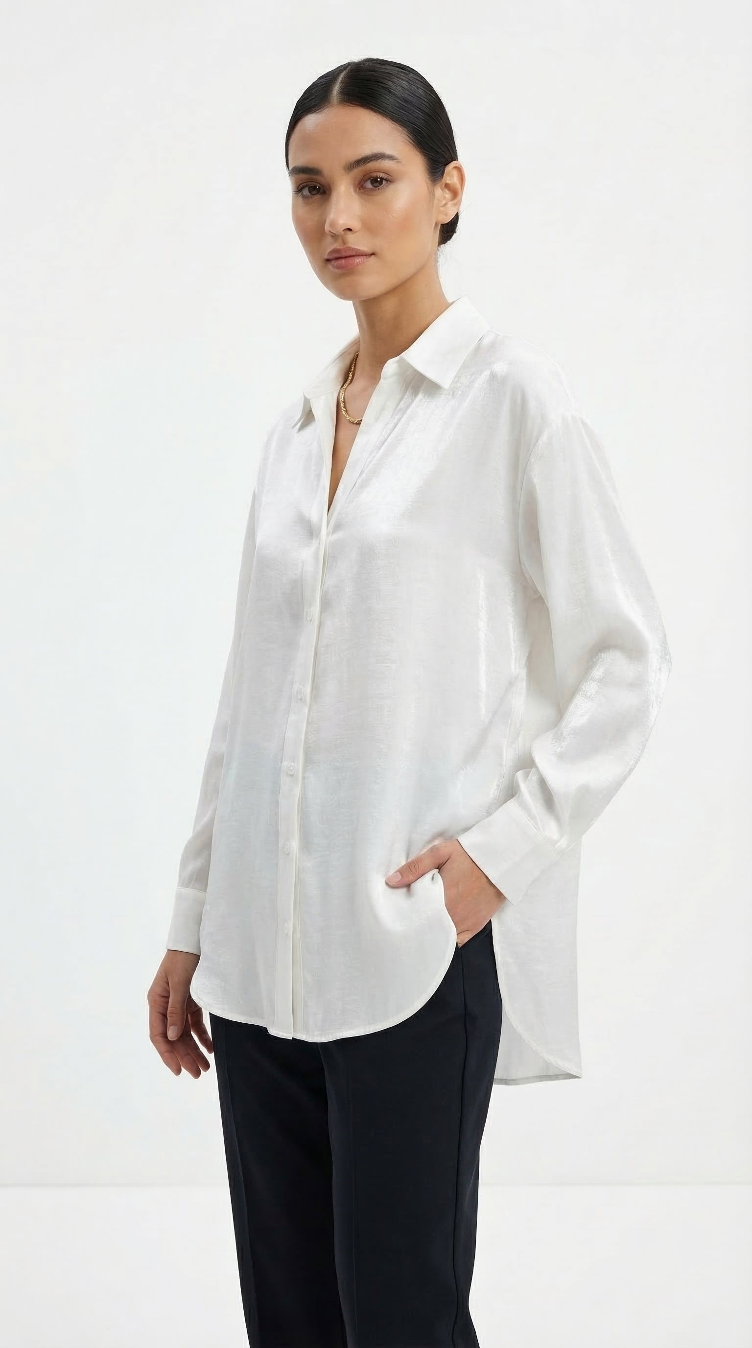 BLUSA ORGANZA BLANCA