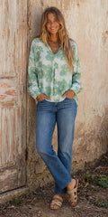 Bluson Verde Flores