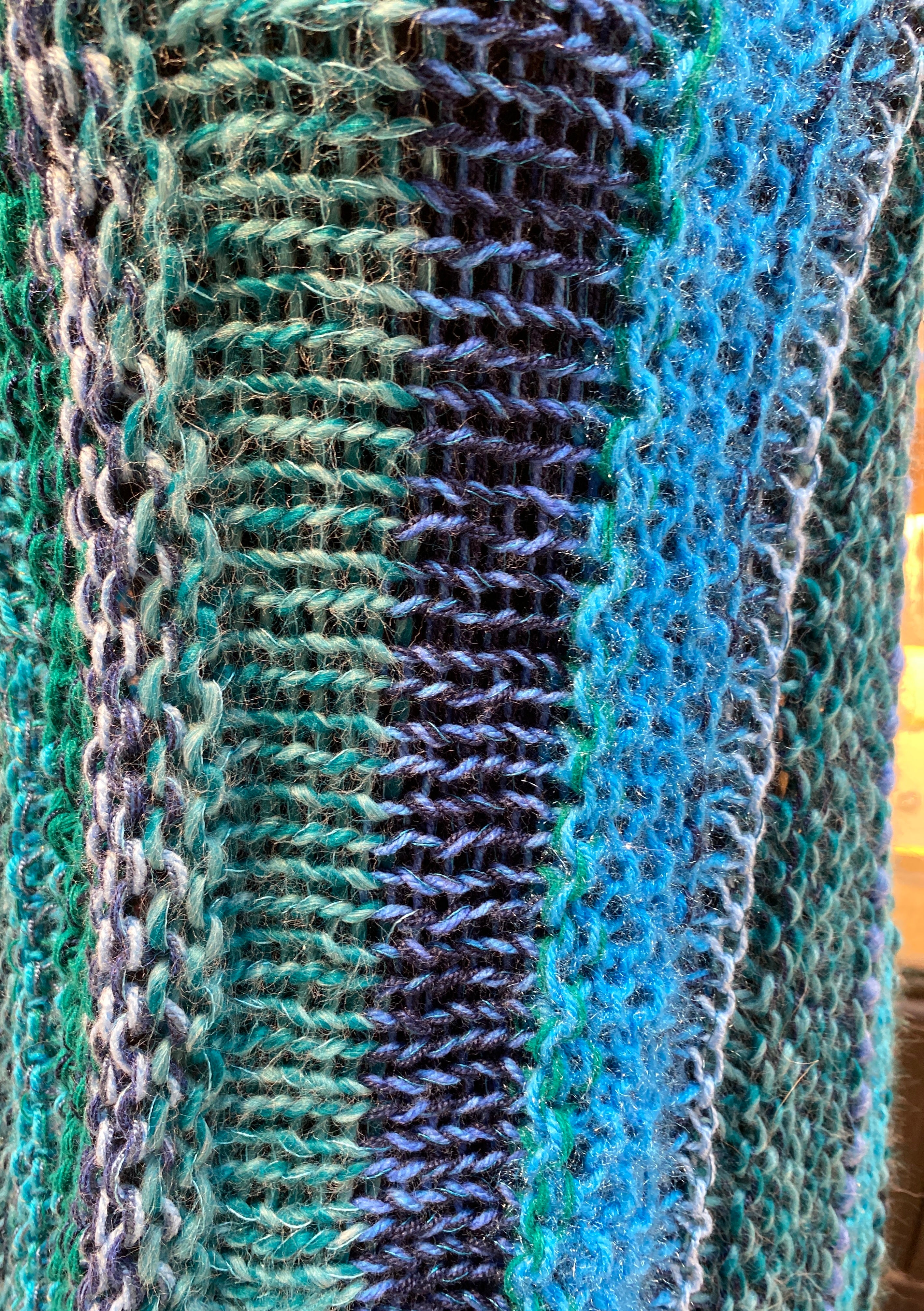 PONCHO TURQUESA TEJIDOS DE KARLA