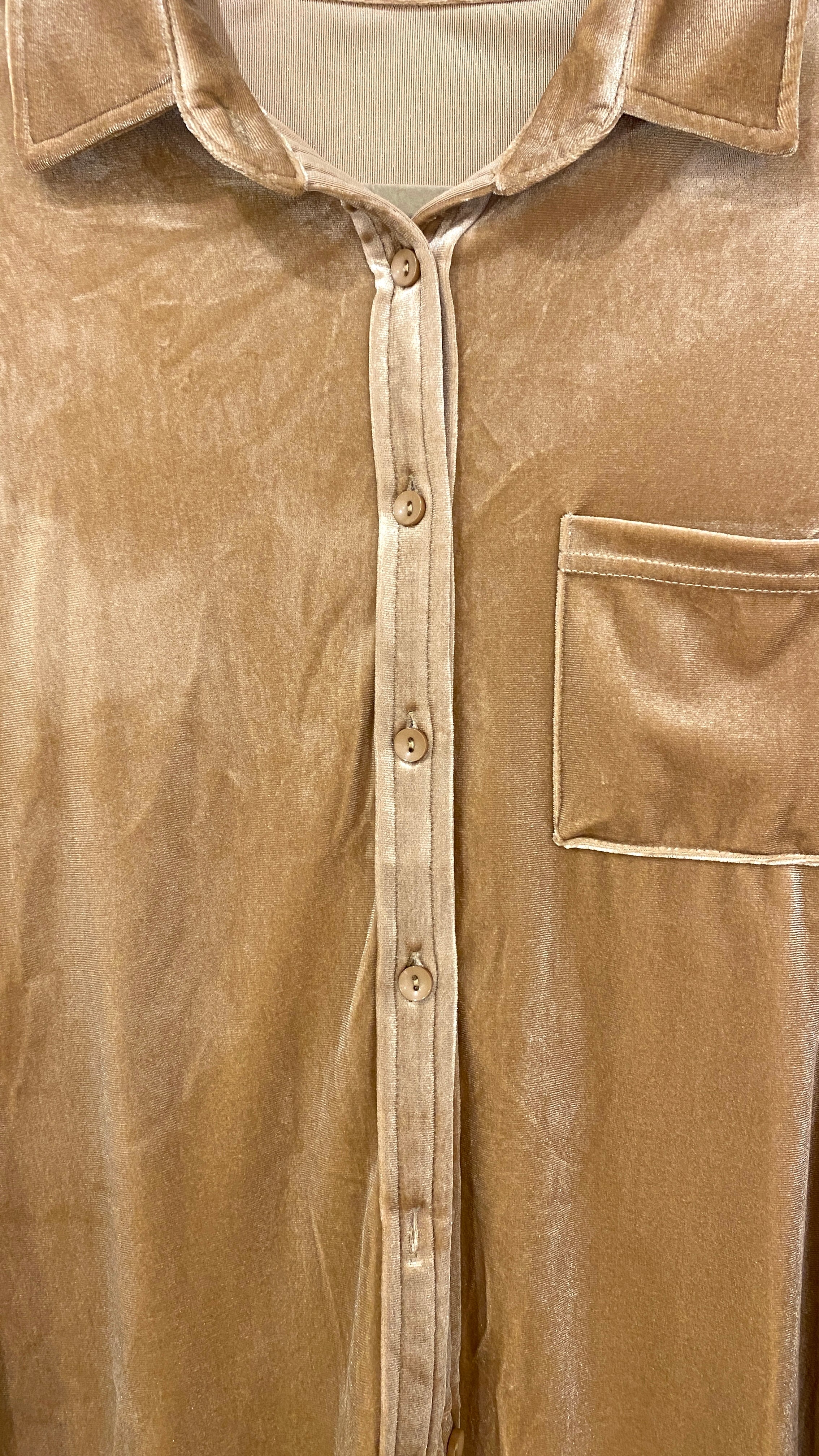 BLUSA VELVET BEIGE