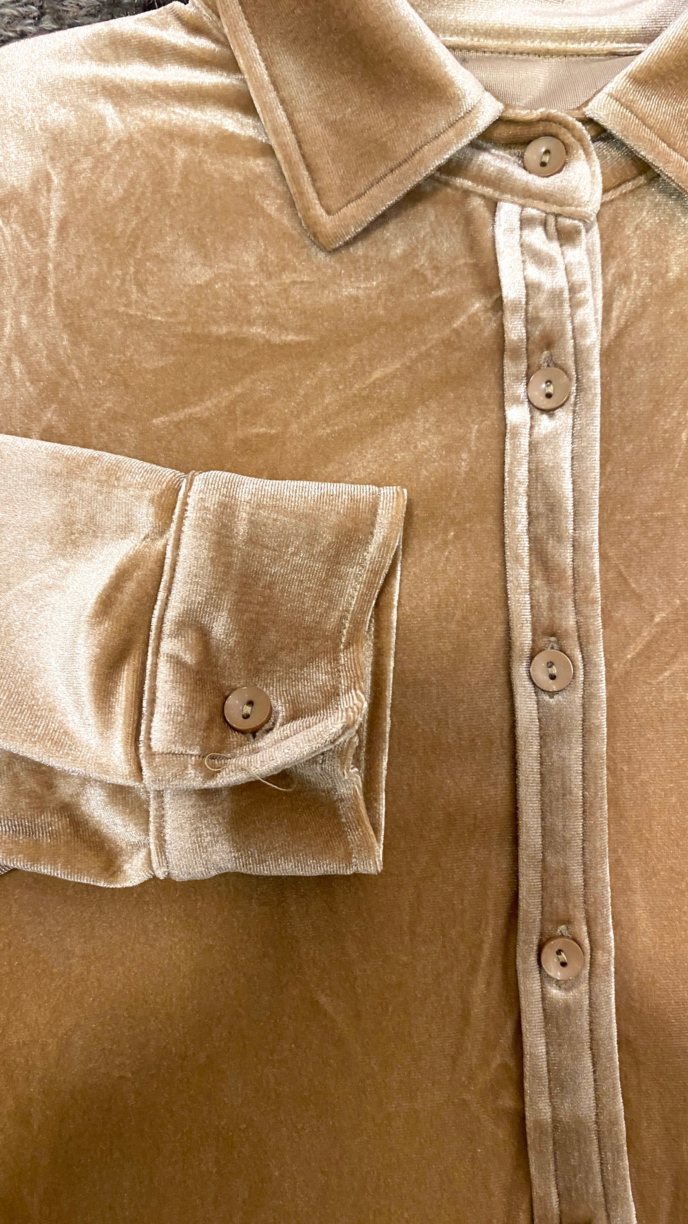 BLUSA VELVET BEIGE