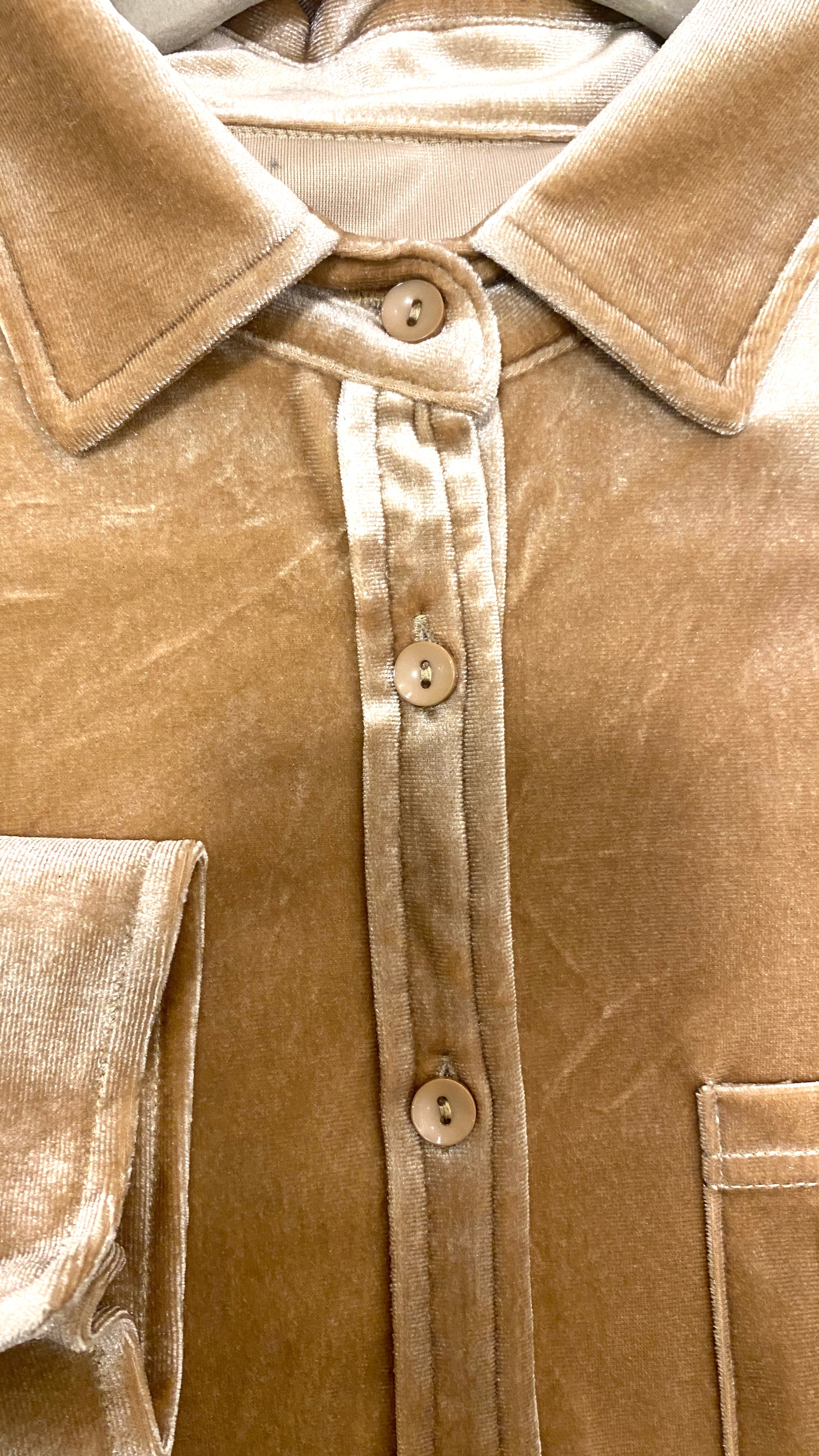 BLUSA VELVET BEIGE