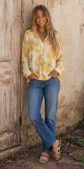 Bluson Amarillo Flores