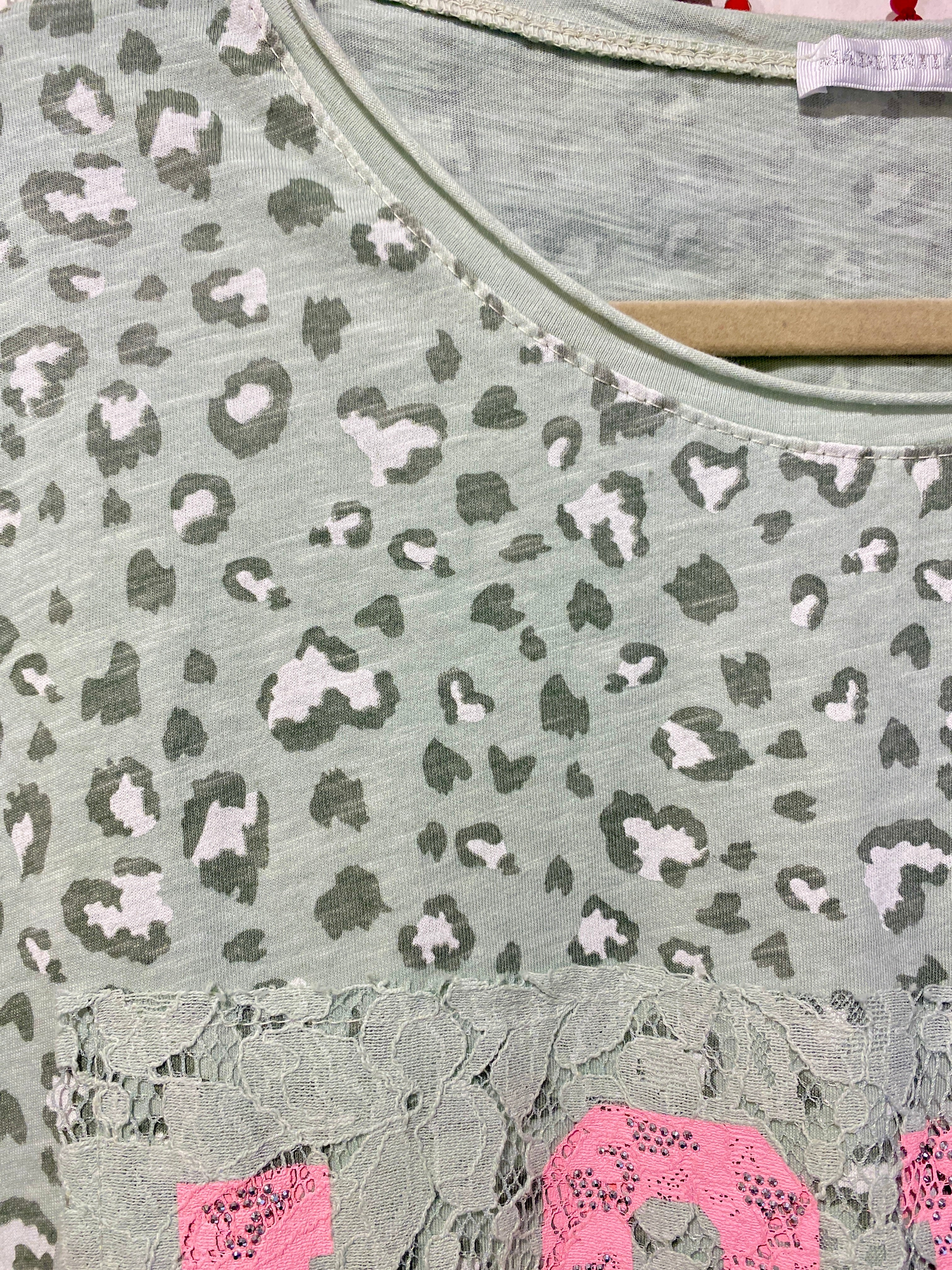 POLERA ITALIANA ANIMAL PRINT VERDE