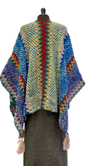 RUANA BOHO AZULES