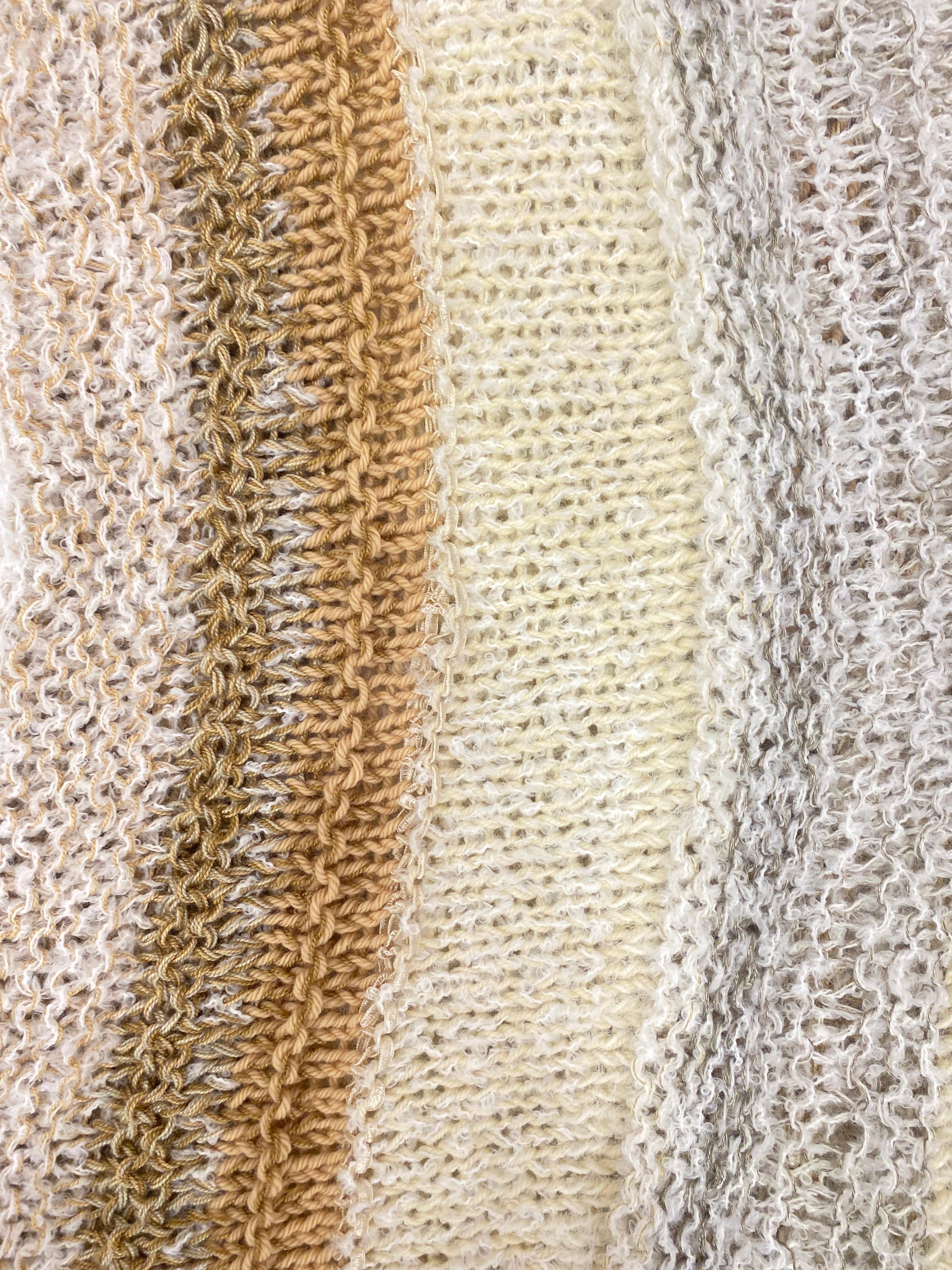 PONCHO BEIGE TEJIDOS DE KARLA
