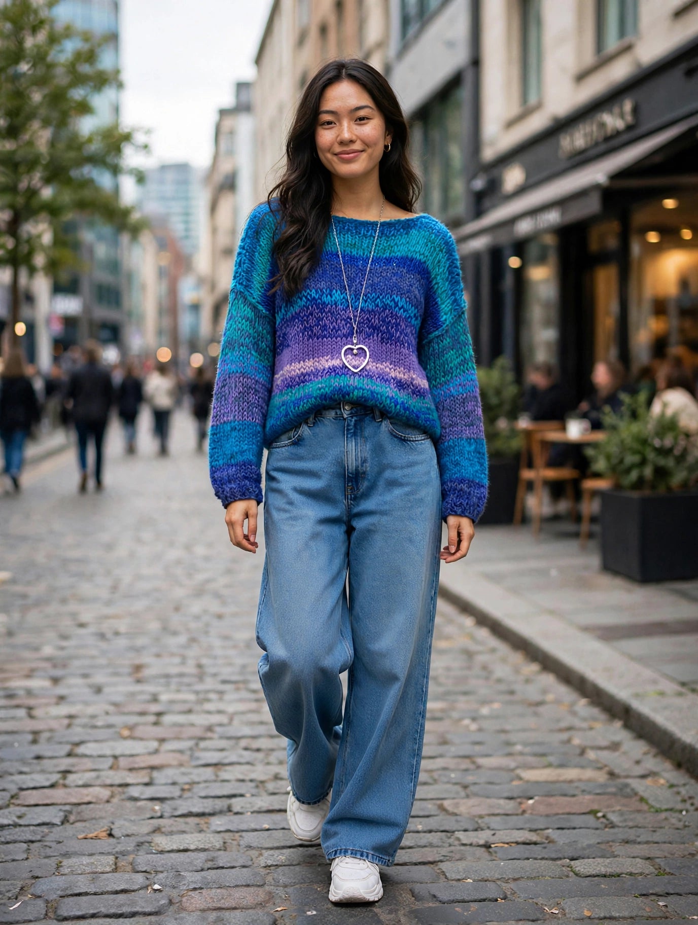 SUETER TEJIDO A MANO TURQUESAS,AZULES,LILAS