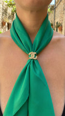 PAÑUELO SEDA VERDE