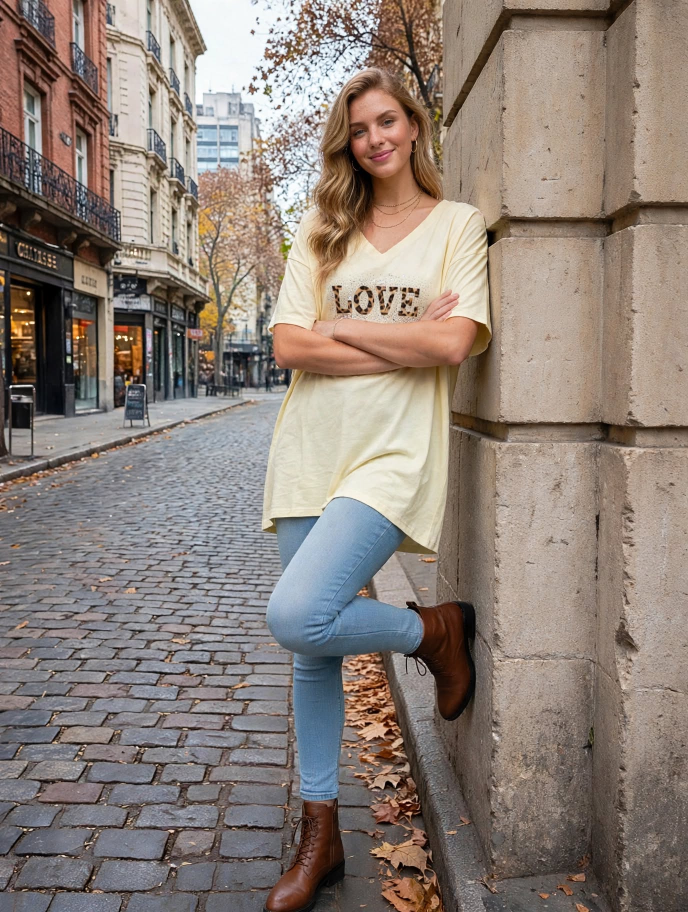POLERA OVERSIZE AMARILLO