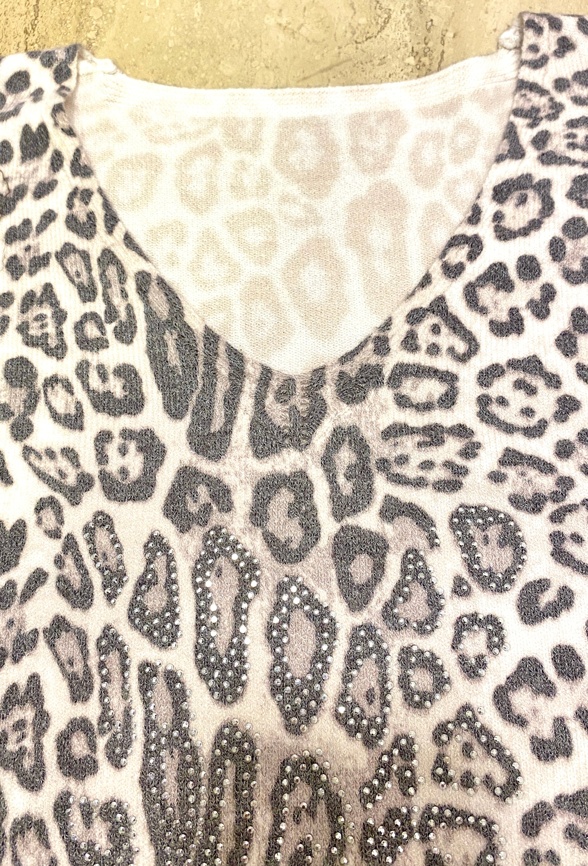 SUÉTER VISCOSA ANIMAL PRINT LEOPARDO