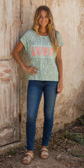 POLERA ITALIANA ANIMAL PRINT VERDE