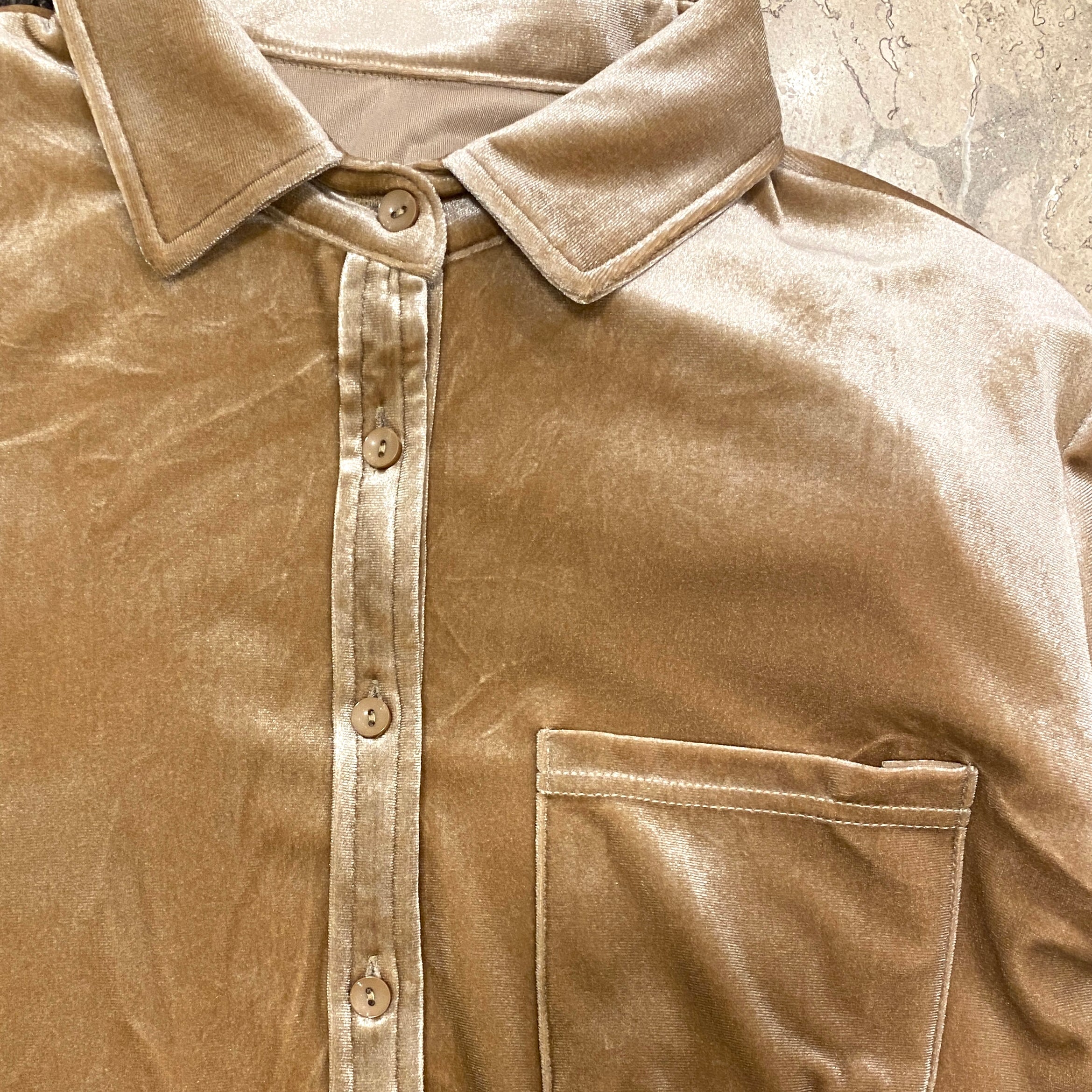 BLUSA VELVET BEIGE