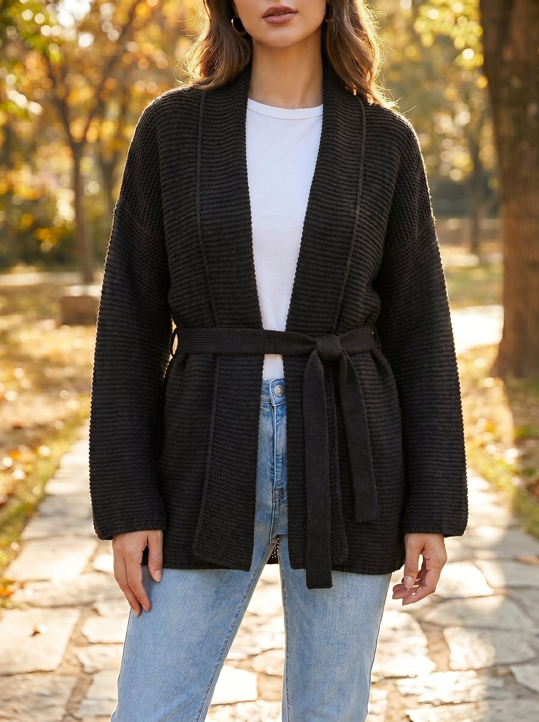 CARDIGAN KIMONO NEGRO