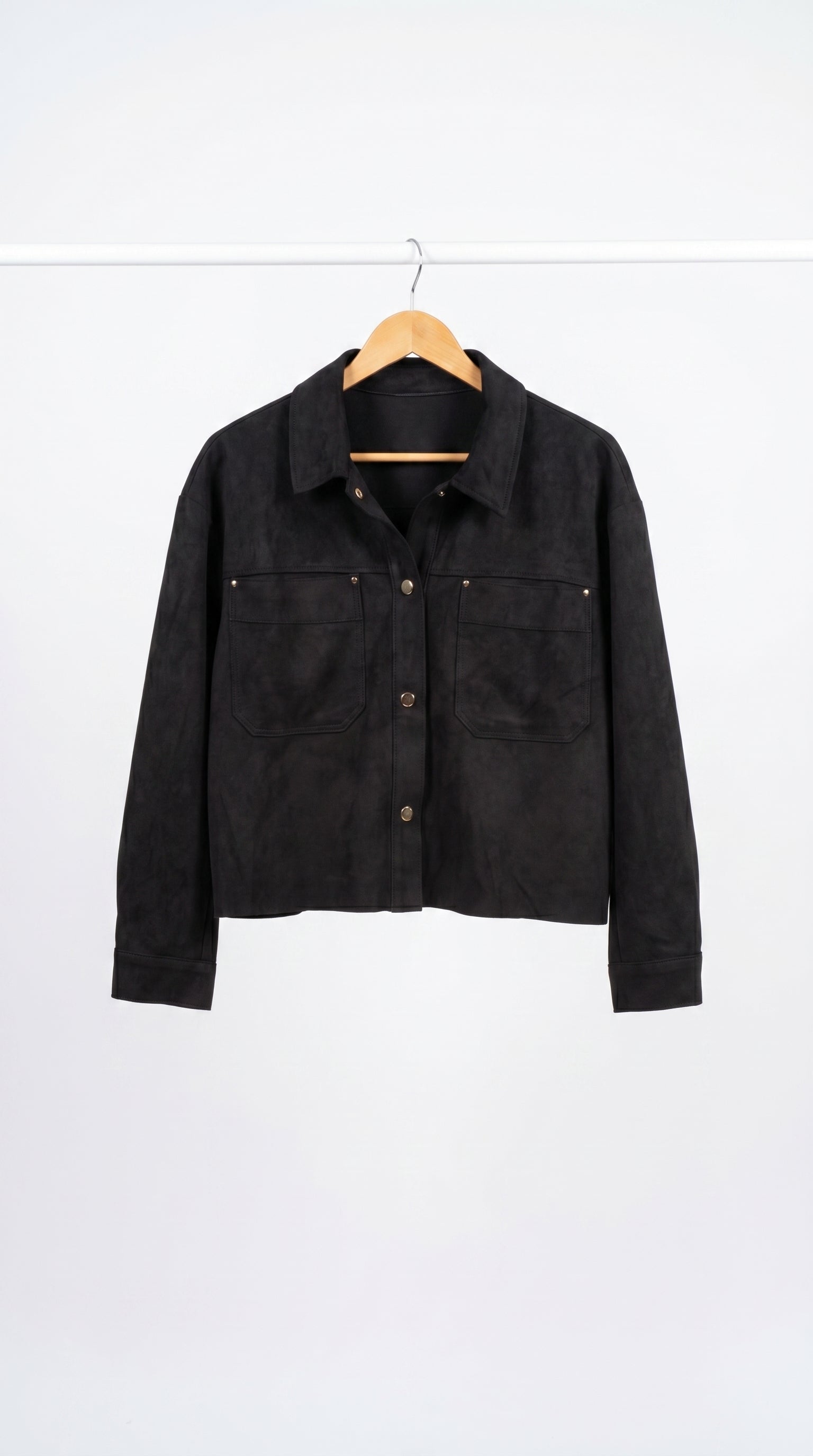 CHAQUETA GAMUZA NEGRA