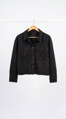 CHAQUETA GAMUZA NEGRA