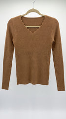 POLERA TEJIDA BASICA CAMEL
