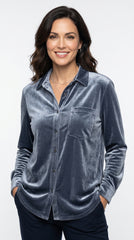 BLUSA VELVET GRIS