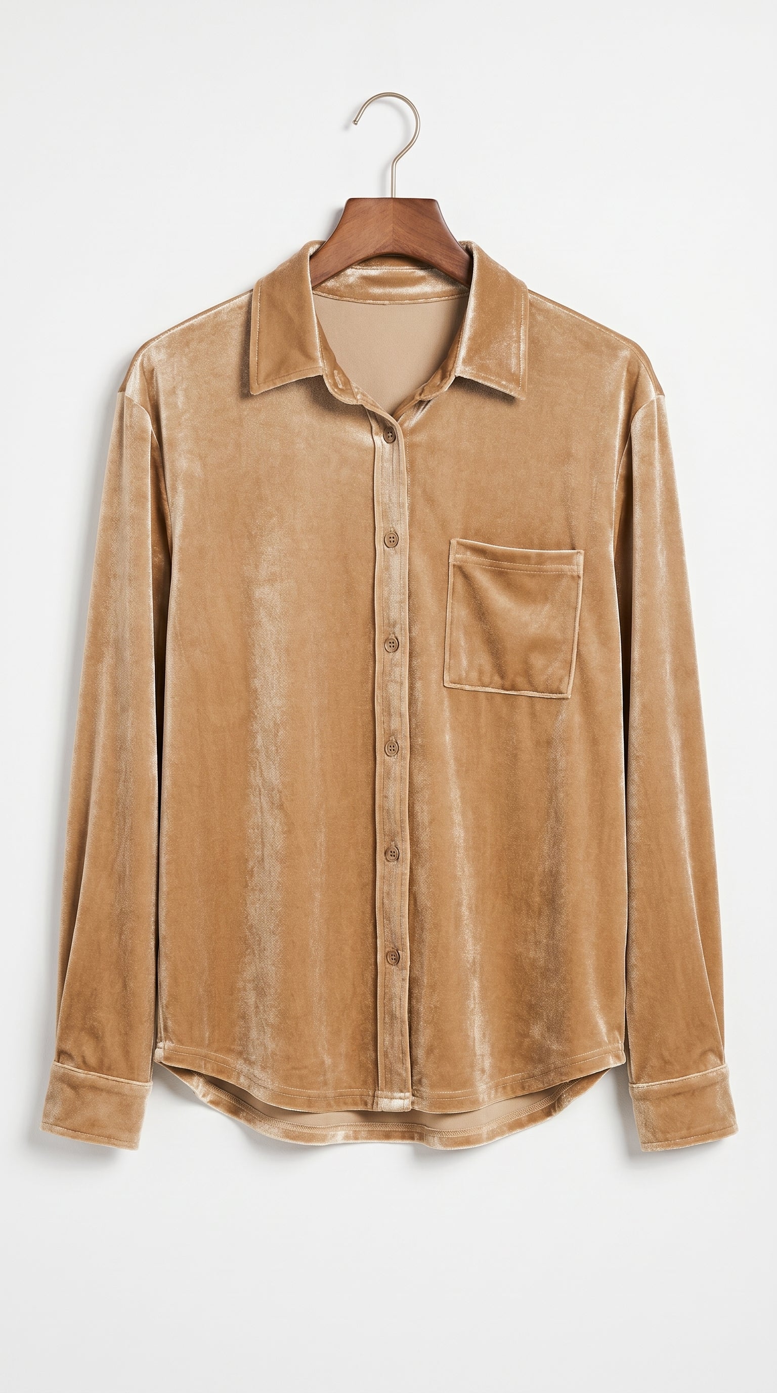 BLUSA VELVET CAMEL