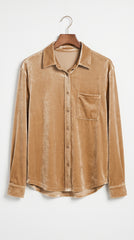 BLUSA VELVET CAMEL