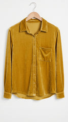 BLUSA VELVET MOSTAZA