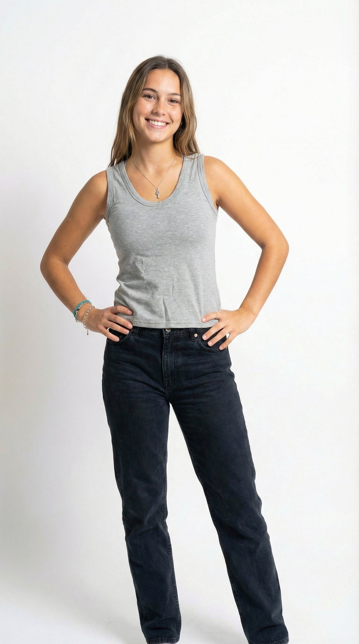 POLERA s/m BASICA GRIS CON SUJETADOR