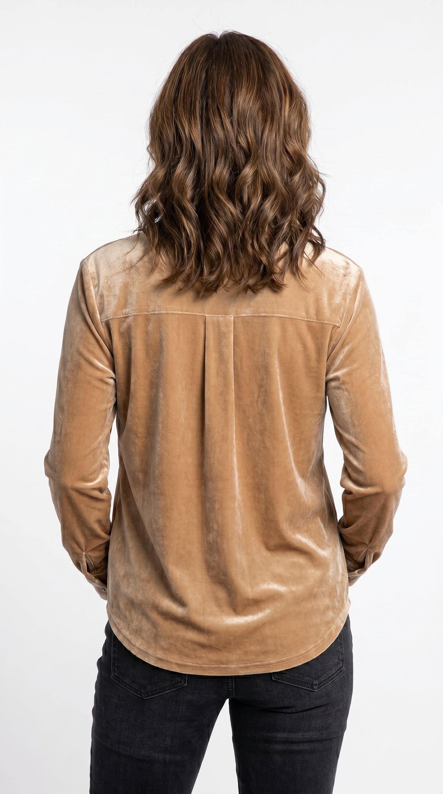 BLUSA VELVET CAMEL