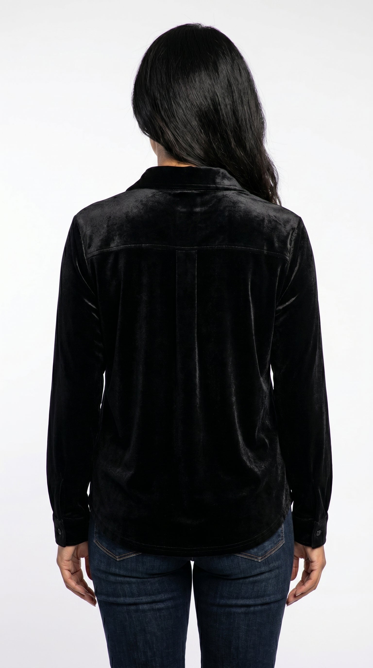 BLUSA VELVET NEGRA