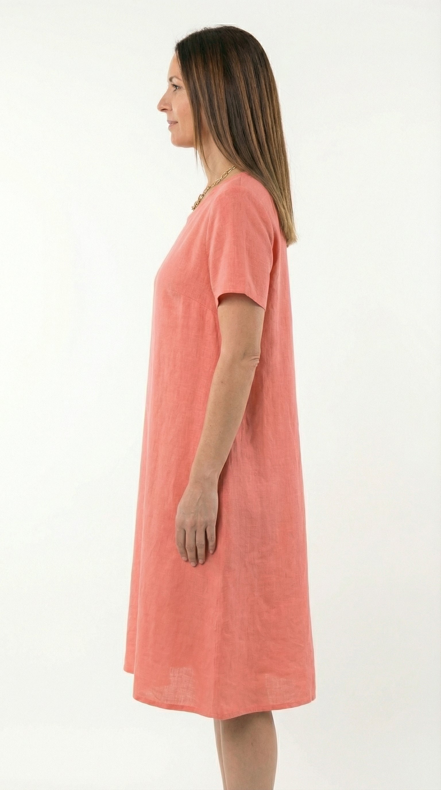 VESTIDO BASICO CORAL